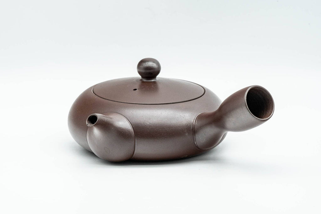 Japanese Kyusu - Flat Hira-gata Banko-yaki Debeso Teapot - 160ml