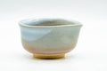 Japanese Katakuchi - 天鵬山 Tsubaki Kiln - Beige White Glazed Hagi-yaki Water Cooler - 140ml