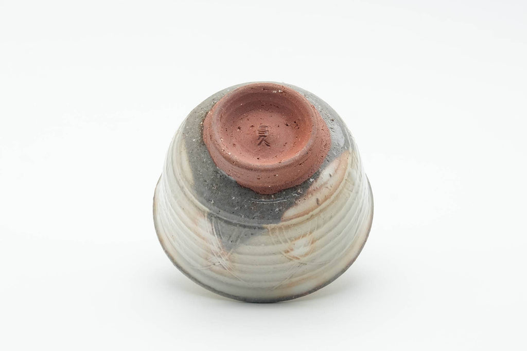 Japanese Teacup - Grey Pink Gohonte Hagi-yaki Yunomi - 100ml