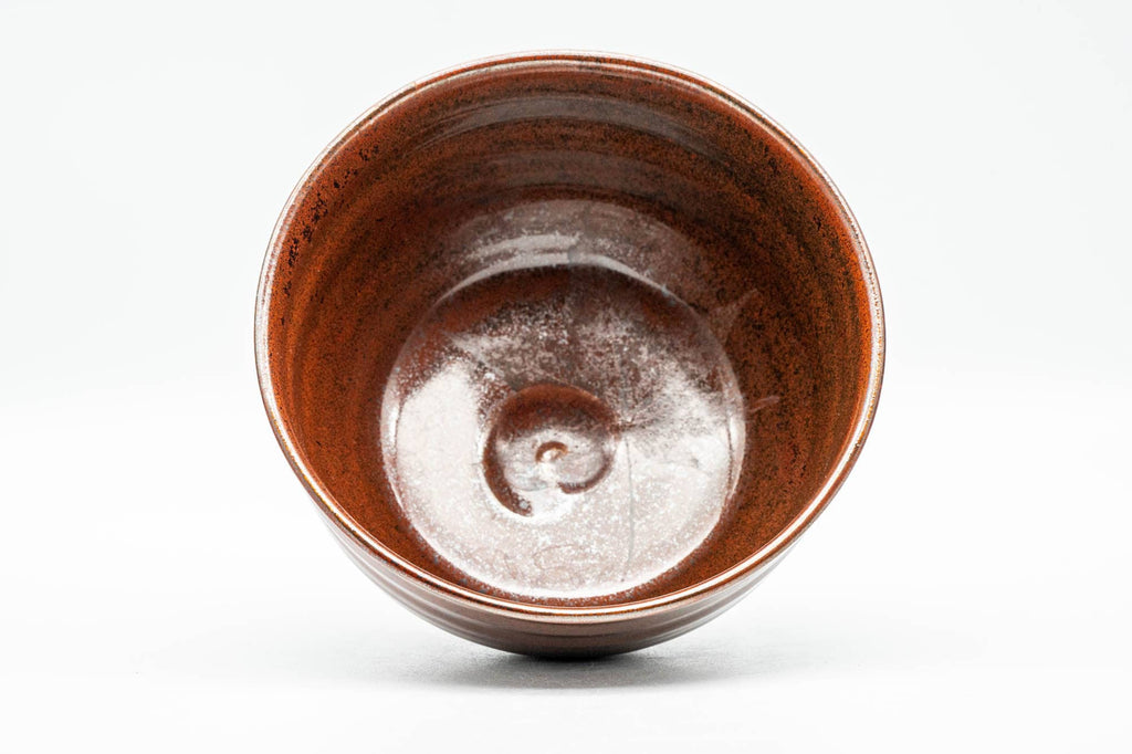 Japanese Matcha Bowl - Red Nagashi Tenmoku Glazed Wabi-Sabi Chawan - 350ml