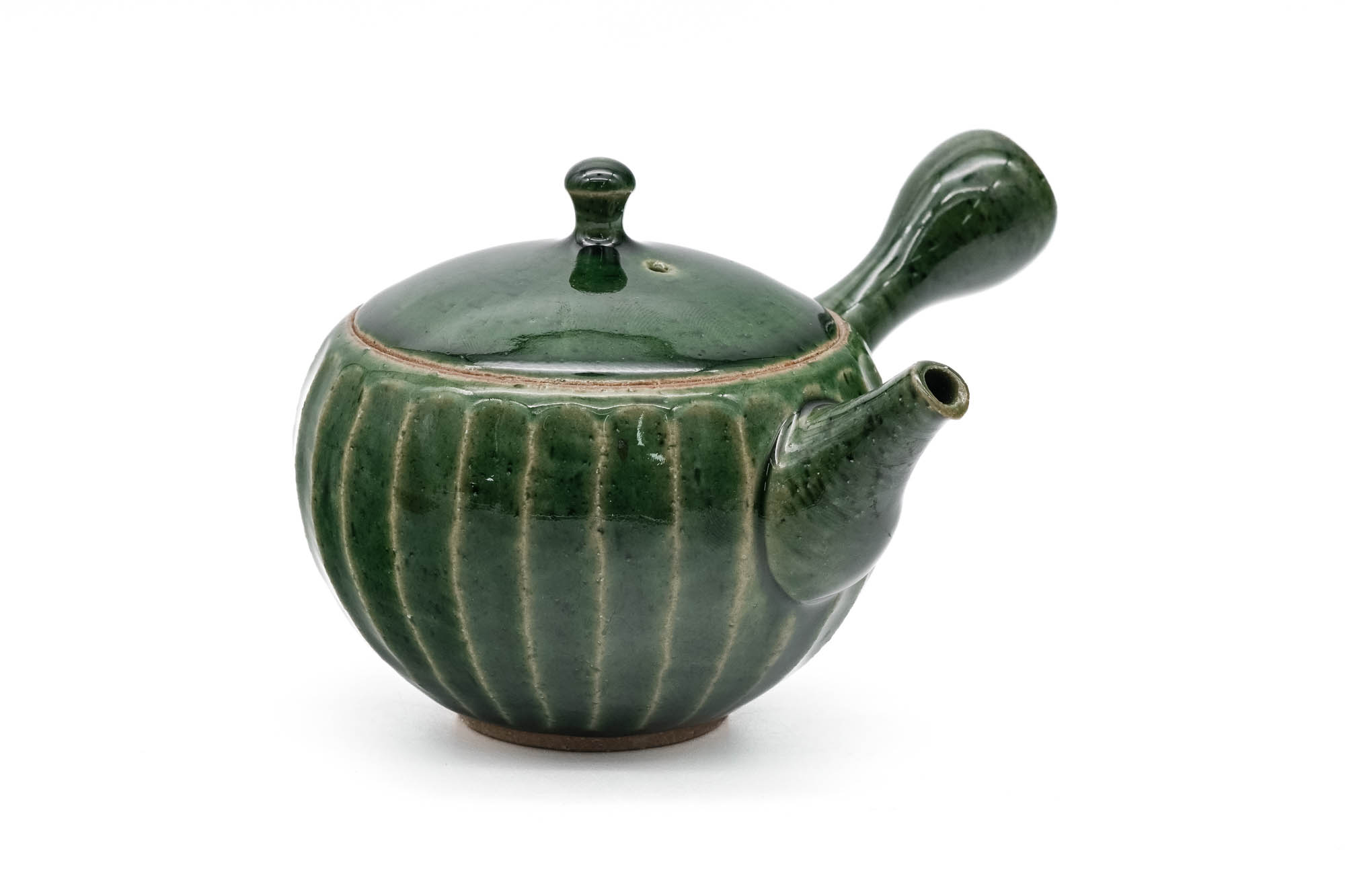 Green Faceted Oribe Tokoname Teapot - 270ml