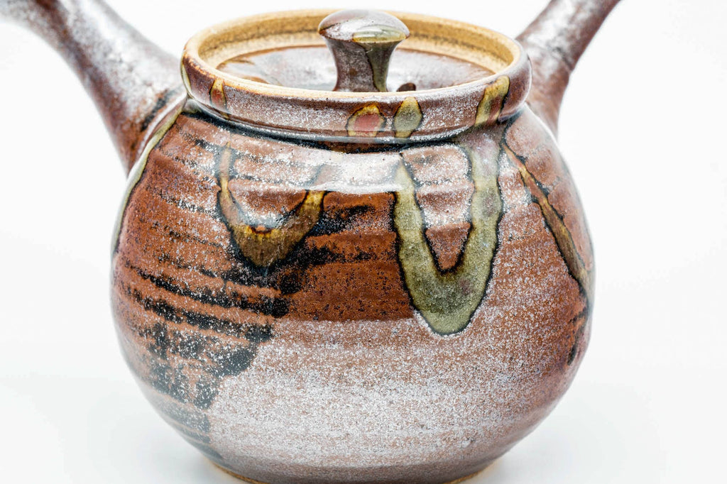 Japanese Kyusu - Brown Drip-Glazed Do-ake Teapot - 400ml
