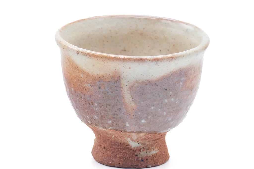 Japanese Teacup - Beige Pink Drip-Glazed Hagi-yaki Guinomi - 40ml