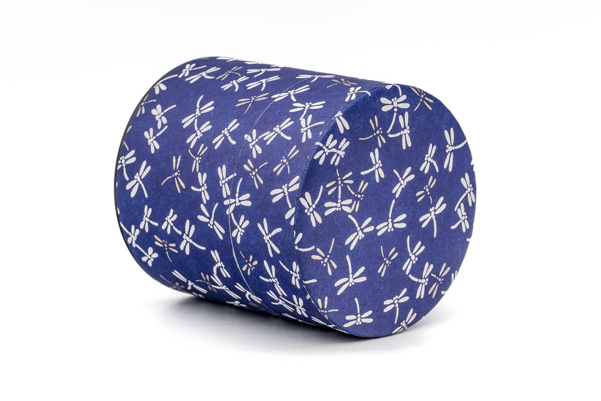 Blue White Dragonflies Washi Tea Canister - 150g