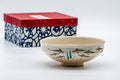 Japanese Matcha Bowl - Beige Gold Floral Kyo-yaki Hira-gata Chawan - 200ml
