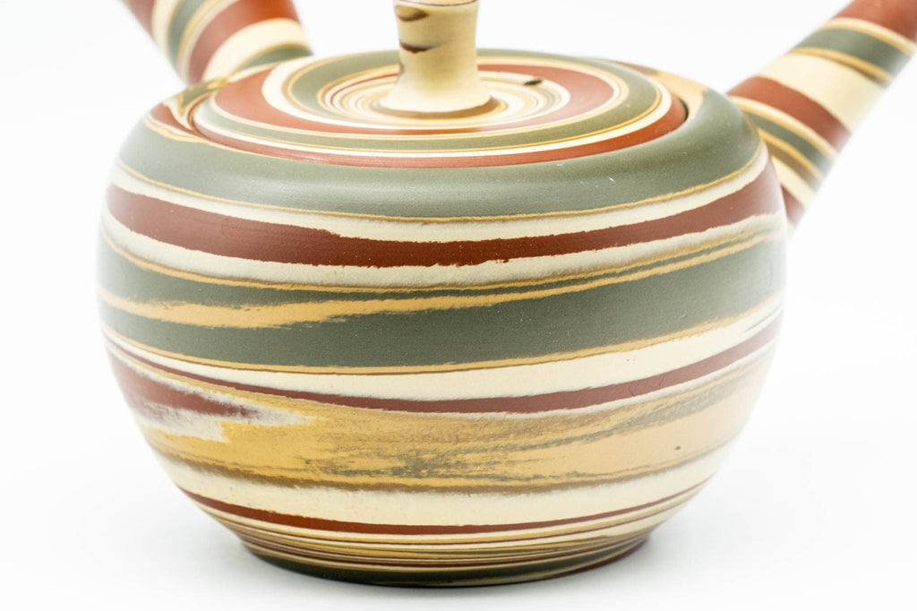 Japanese Kyusu - 友仙 Yusen - Nerikomi Tokoname-yaki Do-ake Teapot - 200ml