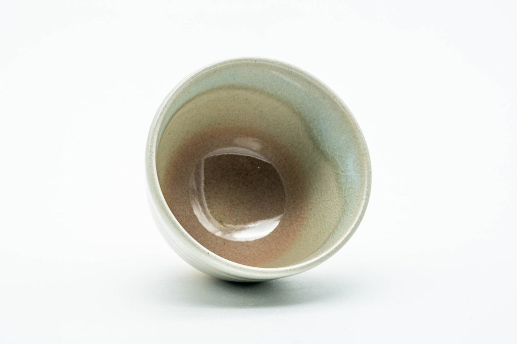 Japanese Teacups - 天鵬山 Tsubaki Kiln - Set of 5 Beige White Hagi-yaki Yunomi - 90ml