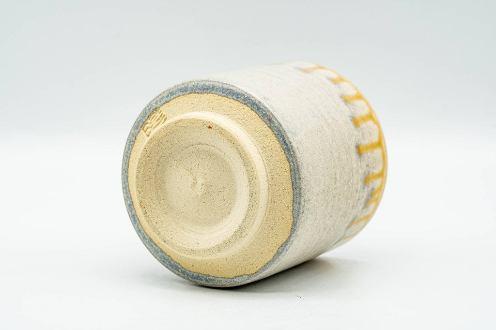 Japanese Teacup - Beige Yellow Drip-Glazed Yunomi - 150ml