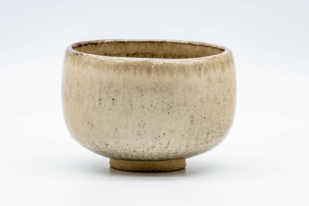 Japanese Matcha Bowl - 越宗 紅樹 Koshimune Kouju - Beige Ash Glazed Raku Chawan - 350ml
