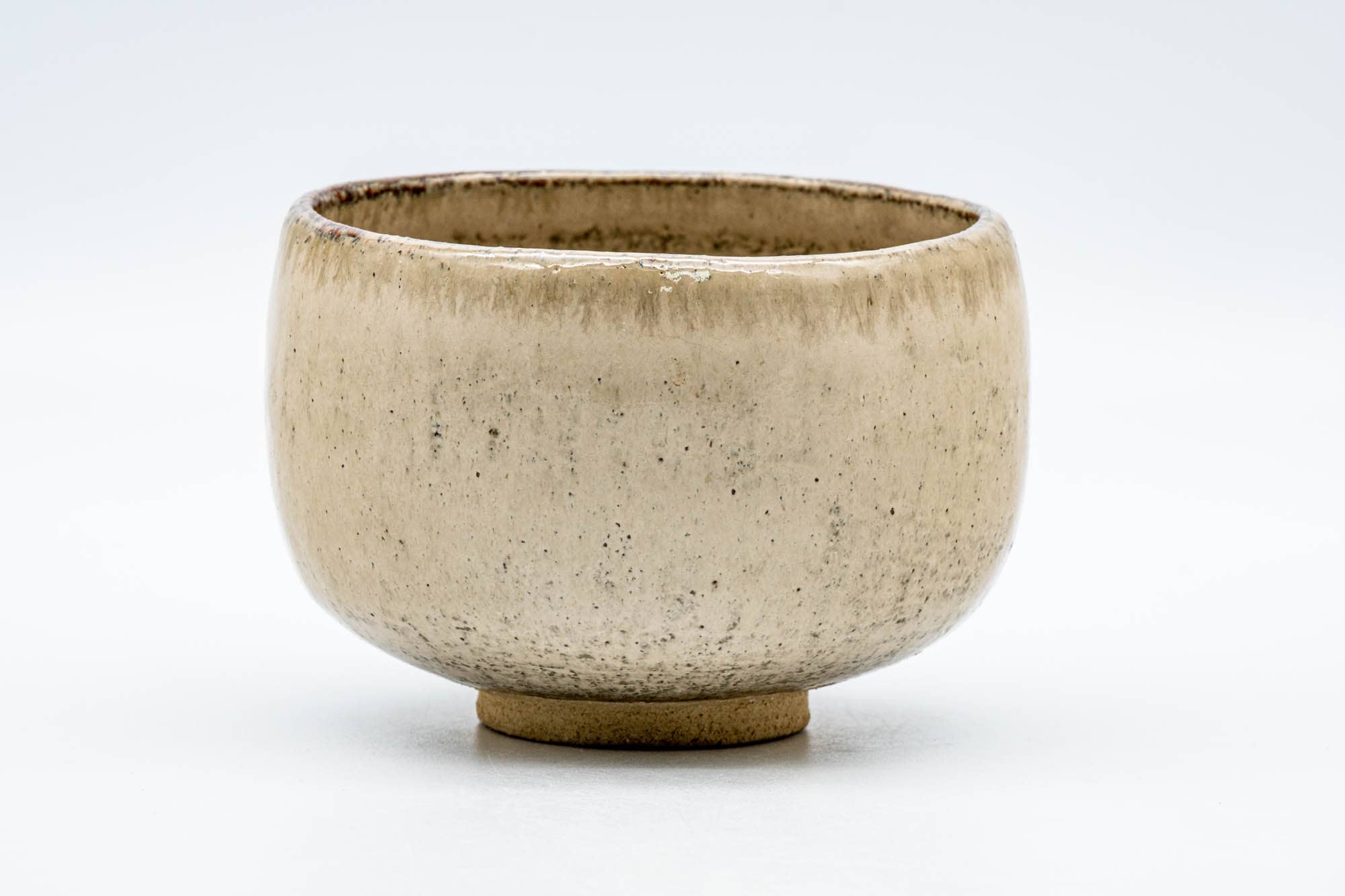 Japanese Matcha Bowl - 越宗 紅樹 Koshimune Kouju - Beige Ash Glazed Raku Chawan - 350ml