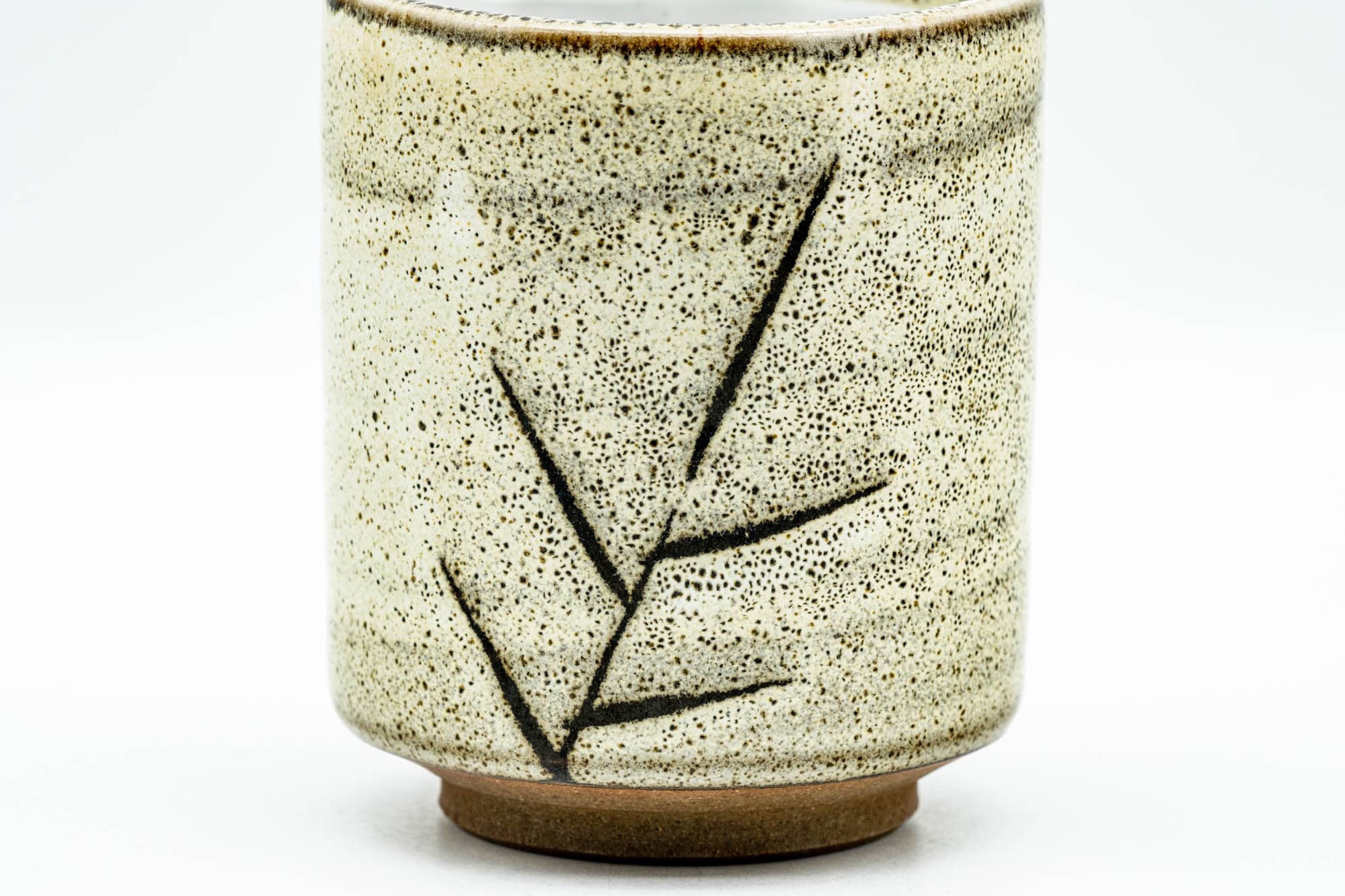 Japanese Teacup - Sage Green Black Speckled Yunomi - 150ml