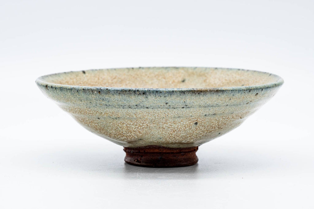Japanese Matcha Bowl - Beige Blue Summer Chawan - 100ml