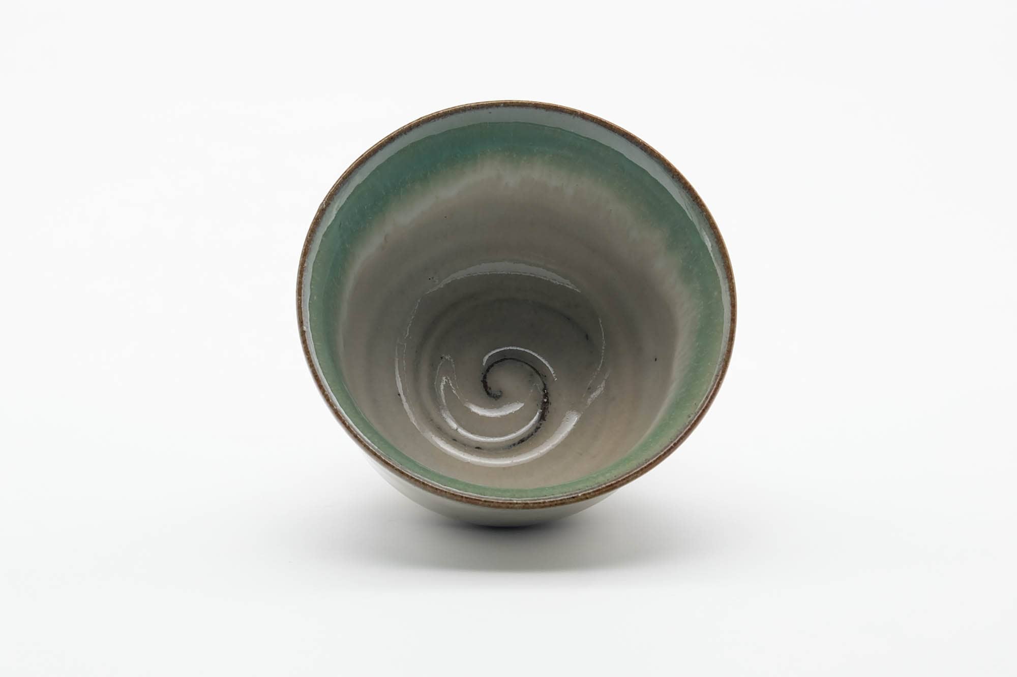 Japanese Teacup - Green White Drip-Glazed Agano-yaki Yunomi - 150ml