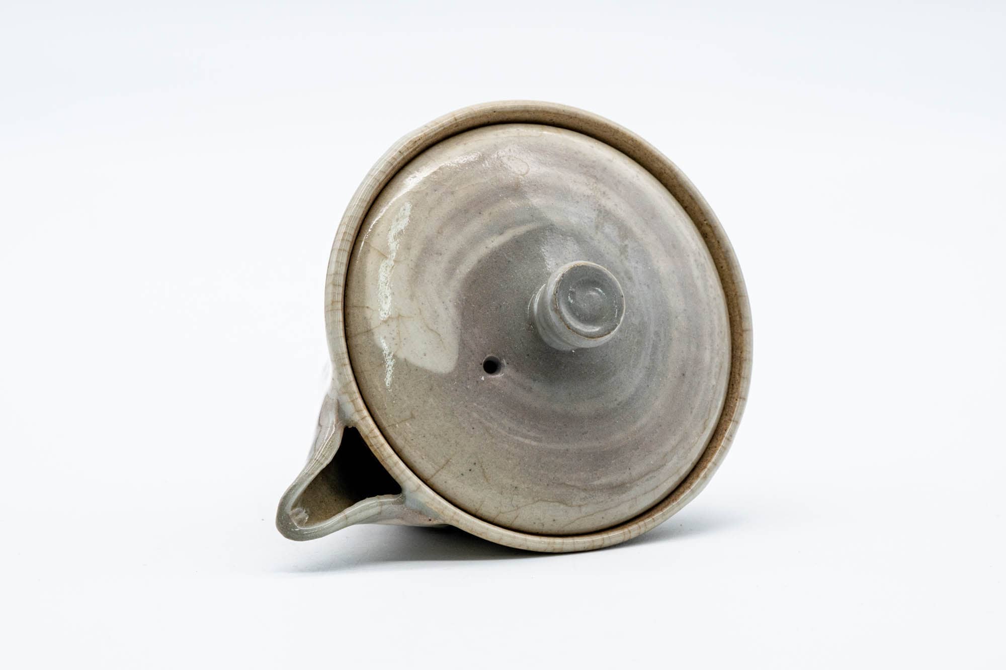 Japanese Houhin - 朝日焼 Asahi-yaki - Grey Hakeme Glazed Handleless Teapot - 100ml