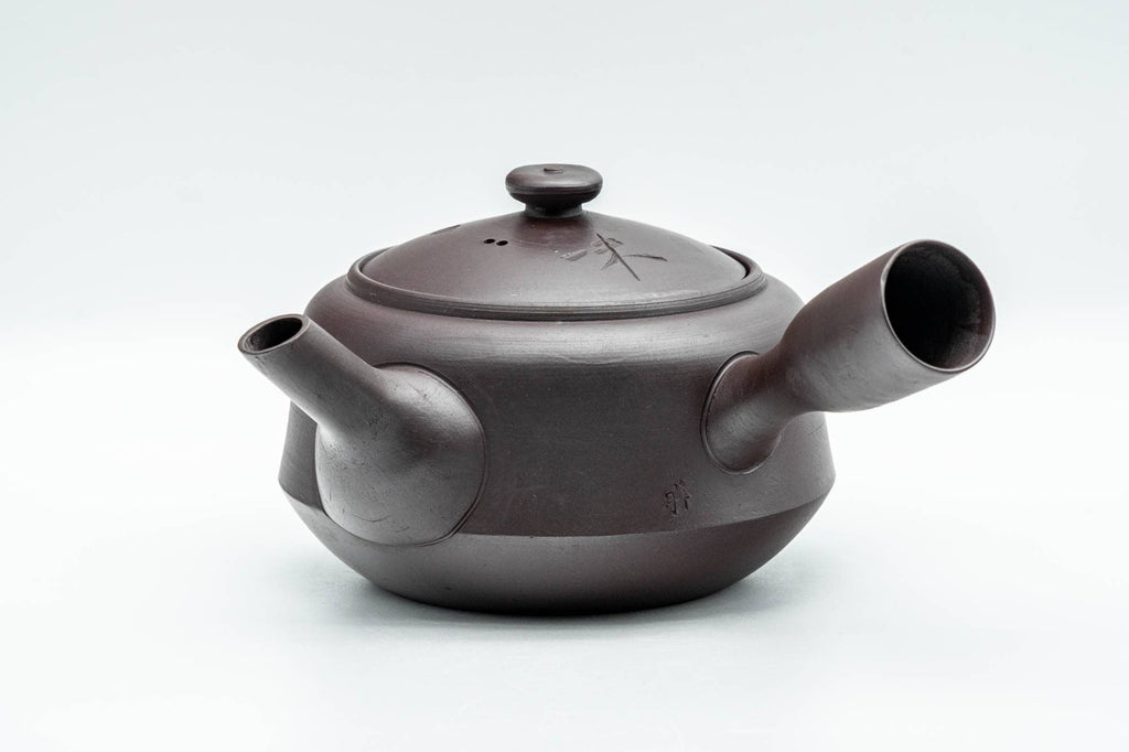 Japanese Kyusu - Large Kanji Engraved Banko-yaki Debeso Teapot - 500ml