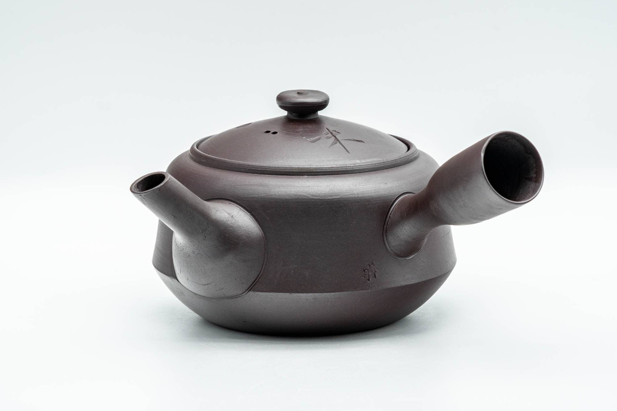 Japanese Kyusu - Large Kanji Engraved Banko-yaki Debeso Teapot - 500ml