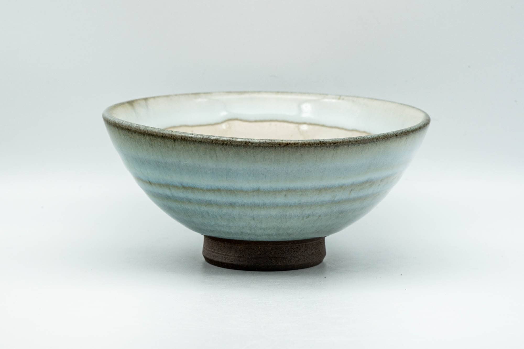 Japanese Matcha Bowl - 原彦窯 Harahiko Kiln - White Drip-Glazed Koishiwara-yaki Chawan - 250ml