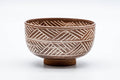 Japanese Matcha Bowl - Geometric Floral Mishima Glazed Kiyomizu-yaki Chawan - 150ml