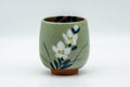 Japanese Teacup - Floral Green Celadon Yunomi - 160ml