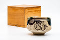 Japanese Matcha Bowl - 野田東山 Noda Higashiyama - 長曽窯 Nagaso Kiln - Ao-Oribe Chawan - 300ml