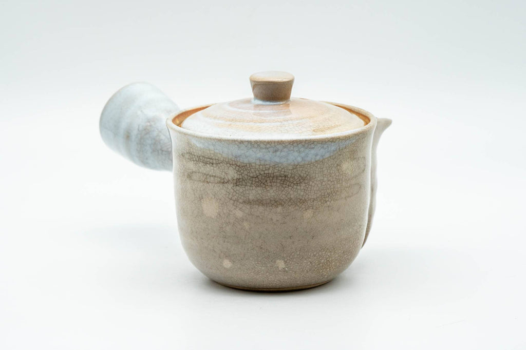 Japanese Kyusu - Beige White Glazed Hagi-yaki Do-ake Teapot - 250ml