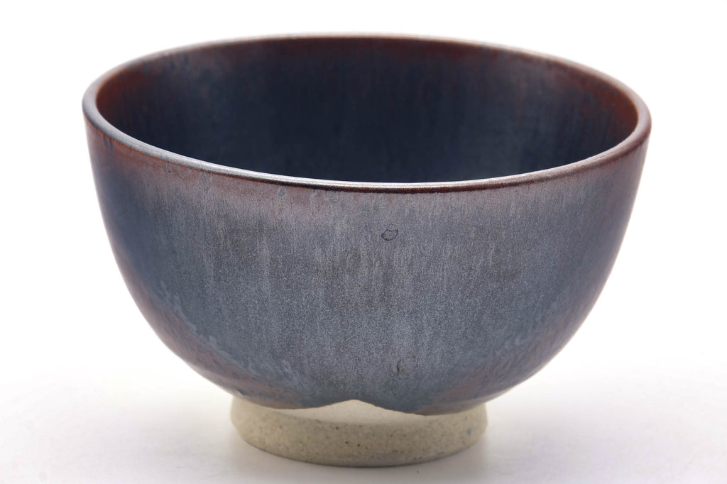 Japanese Matcha Bowl - Brown Glossy Glazed Wan-nari Chawan - 350ml