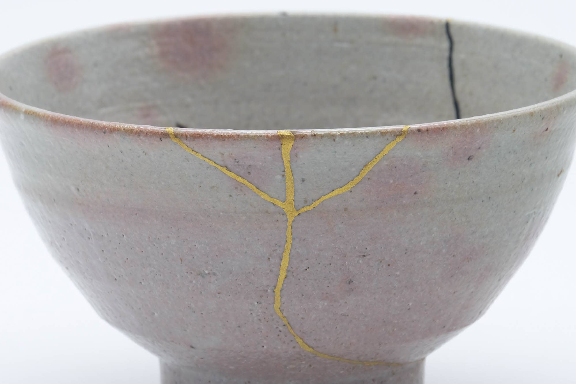 Japanese Matcha Bowl - 有作作 Kintsugi Gohonte Glazed Ido-gata Chawan - 300ml