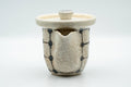 Japanese Houhin - Large Checkered White Crazed Glazed Do-ake Teapot - 220ml