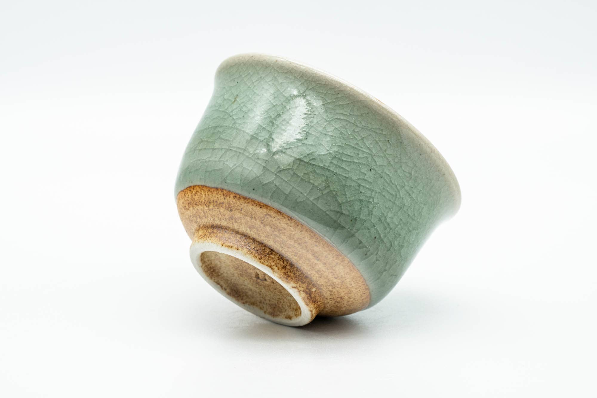Japanese Teacup - Crazed Celadon Green Yunomi - 120ml