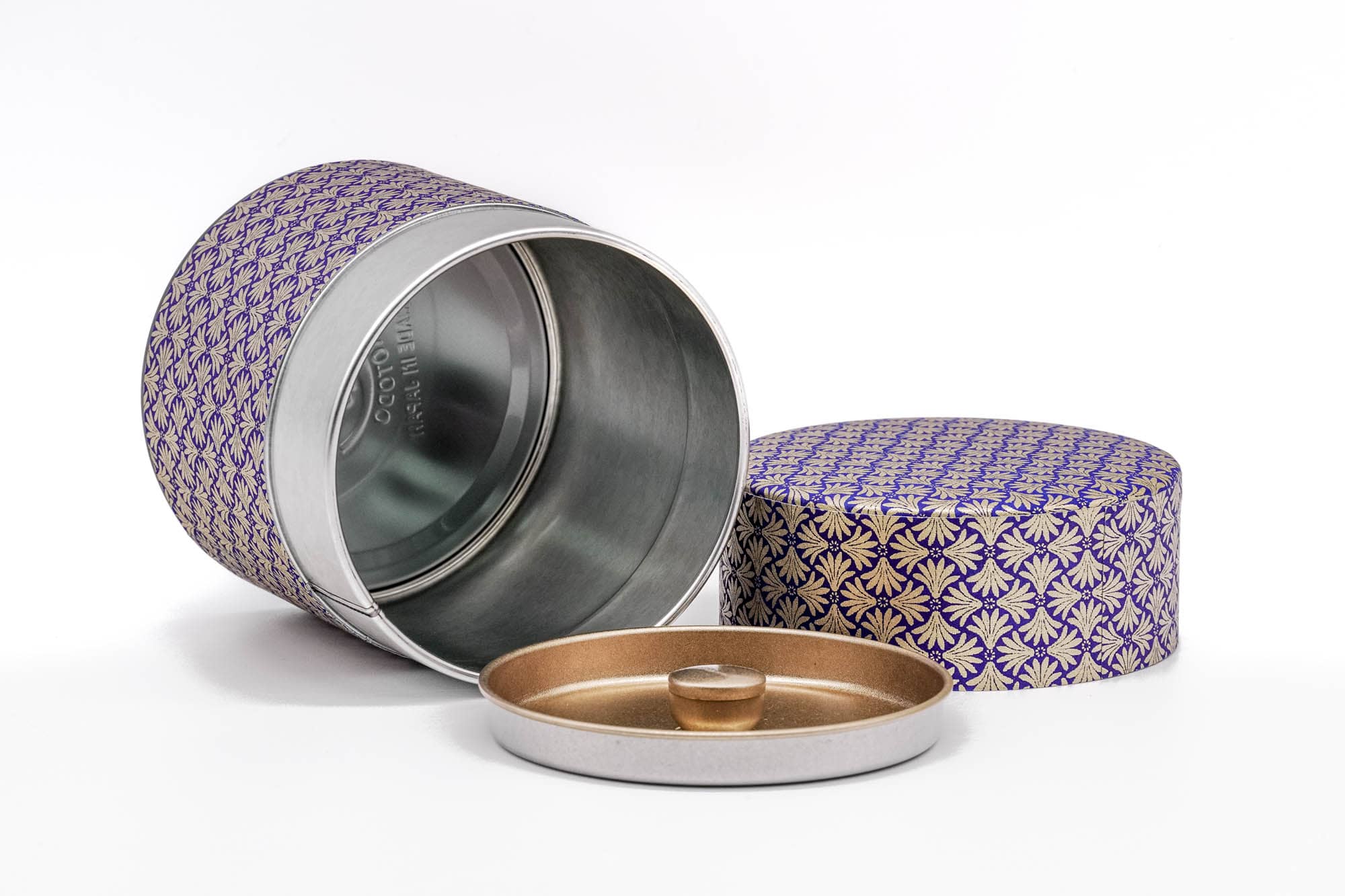 Blue Gold Tessellation Washi Tea Canister - 150g