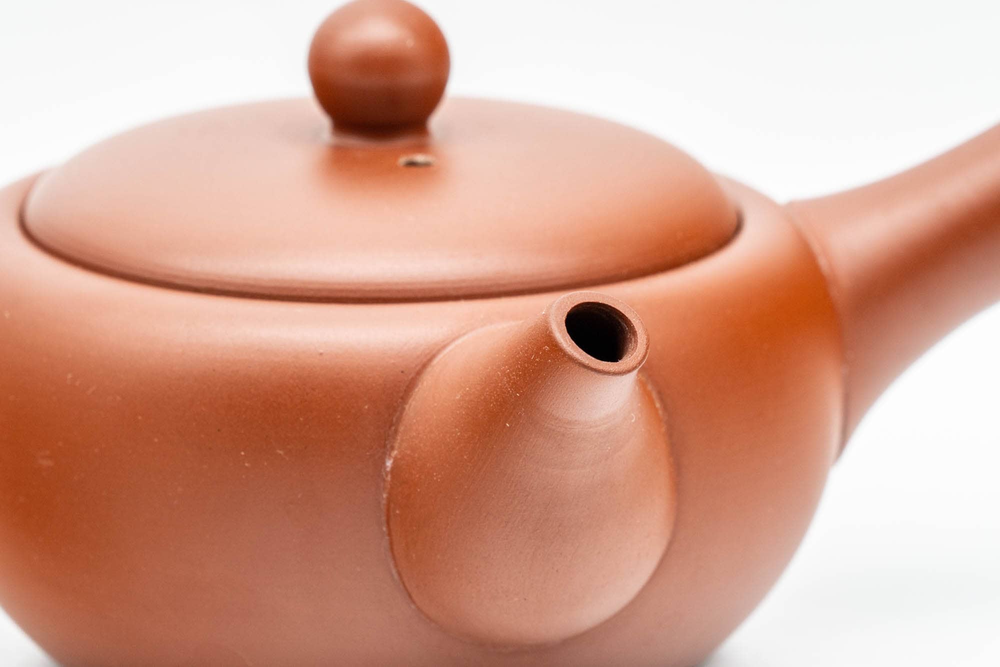 Japanese Kyusu - Small Red Shudei Tokoname-yaki Debeso Teapot - 120ml