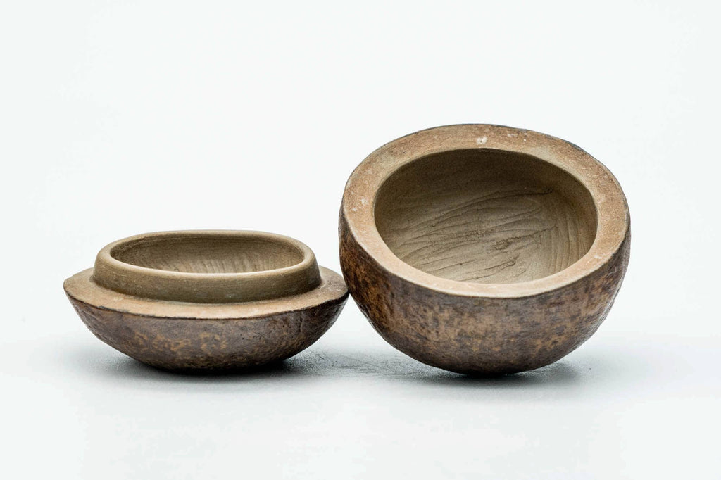 Japanese Kogo - Earthly Clay Tomato-shaped Incense Container