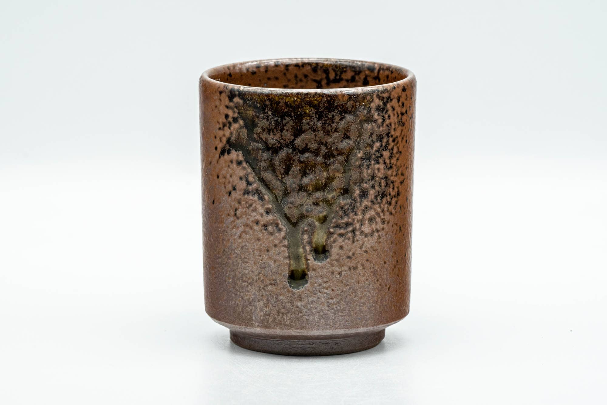 Japanese Teacup - Ash Green Drip-Glazed Shigaraki-yaki Yunomi - 160ml