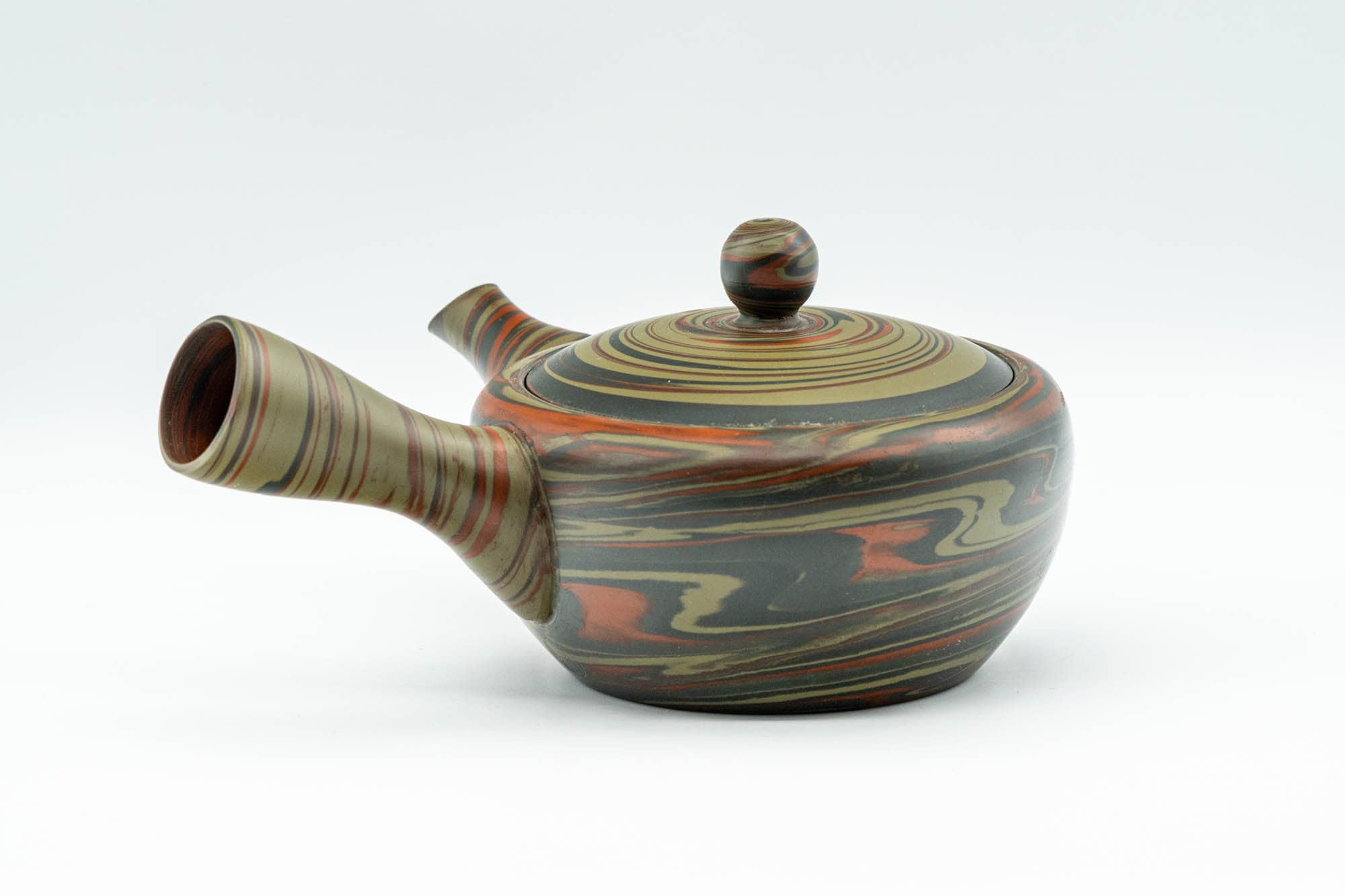 Japanese Kyusu - Nerikomi Tokoname-yaki Debeso Teapot - 250ml