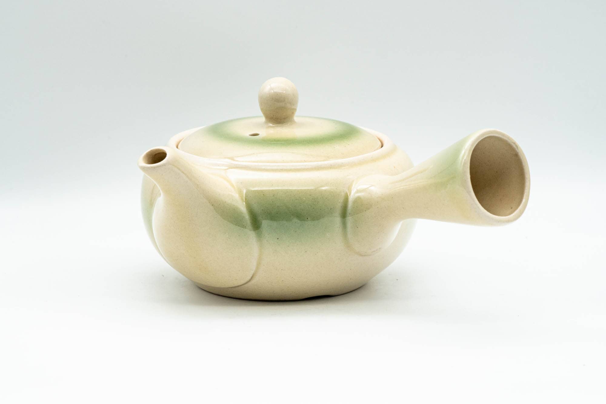 Japanese Kyusu - Lime Green Glazed Obi-ami 360-Degree Filter Teapot - 350ml