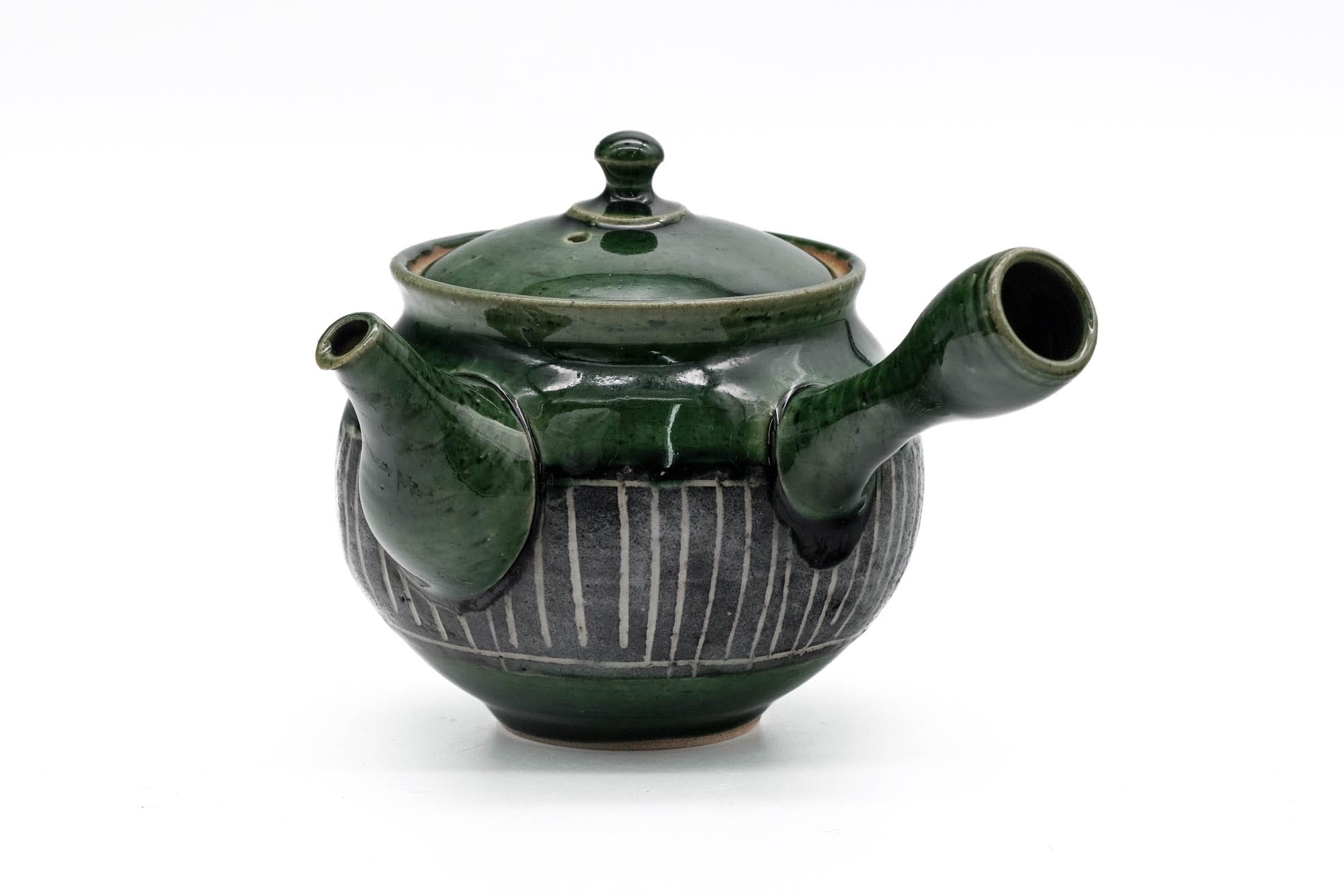 Green Oribe Slip Inlay Tokoname Teapot - 280ml