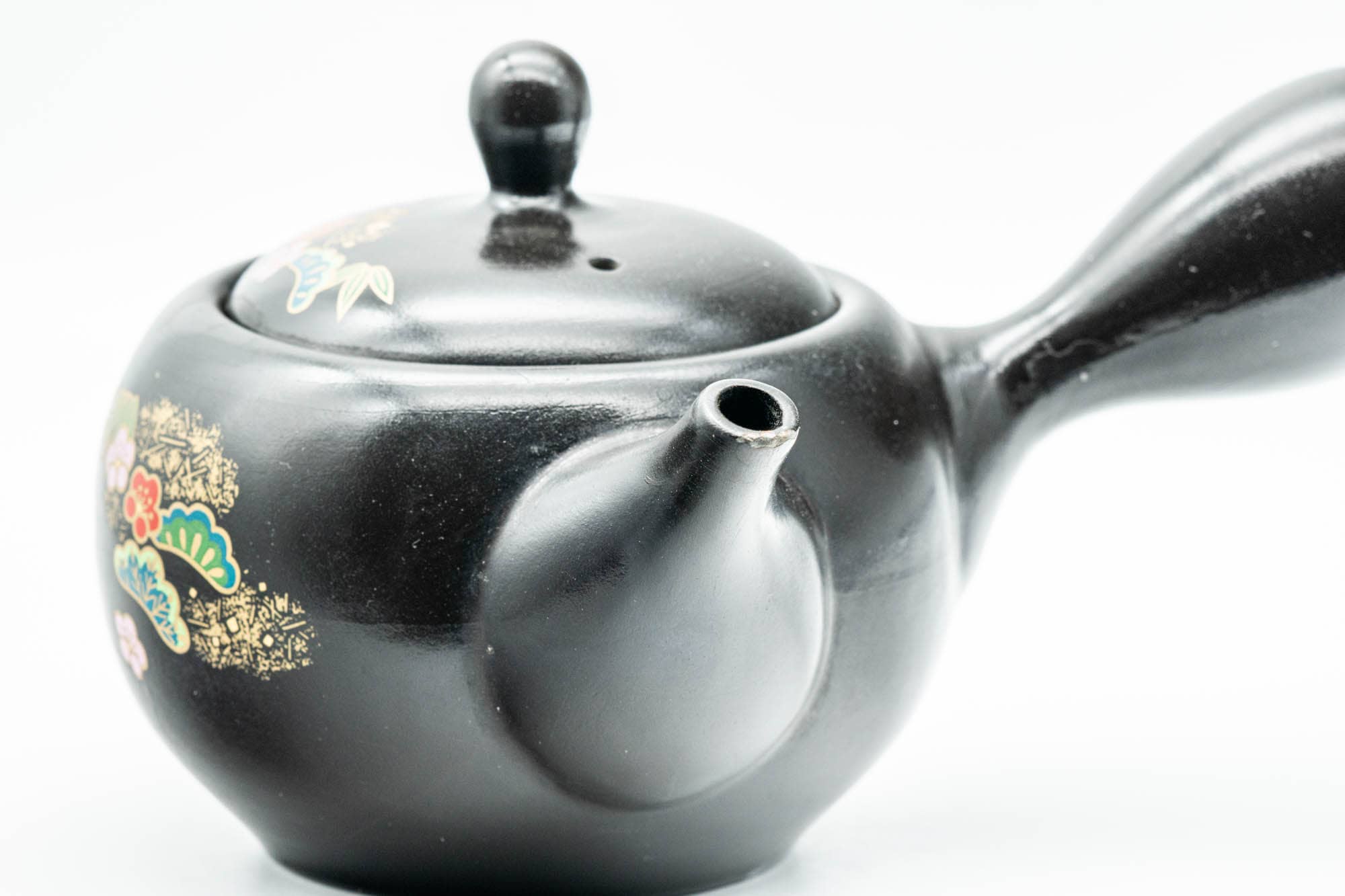 Japanese Kyusu - Bunny Rabbits and Flowers Kokudei Tokoname-yaki Teapot - 320ml