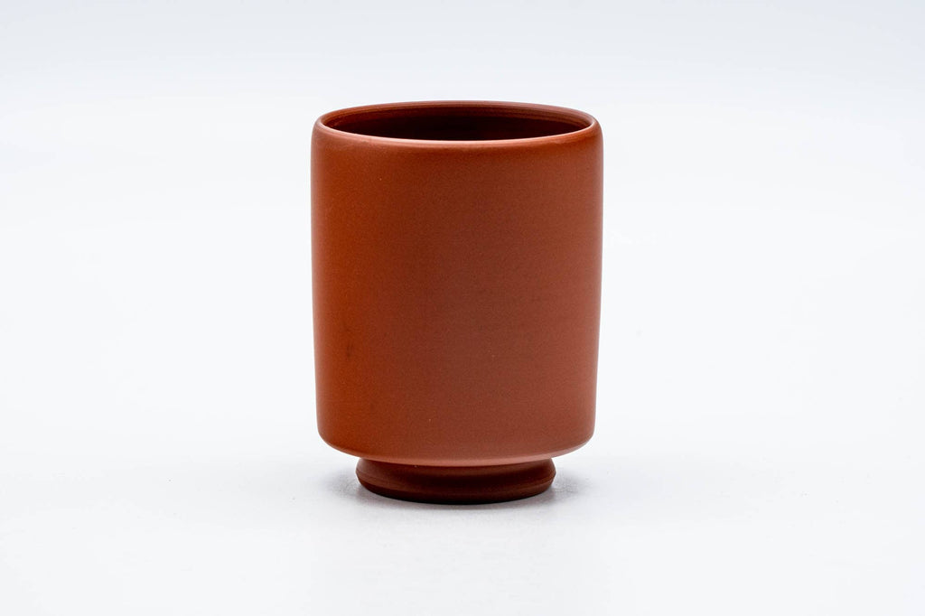Japanese Teacup - Red Shudei Tokoname-yaki Tsutsu-gata Yunomi - 150ml