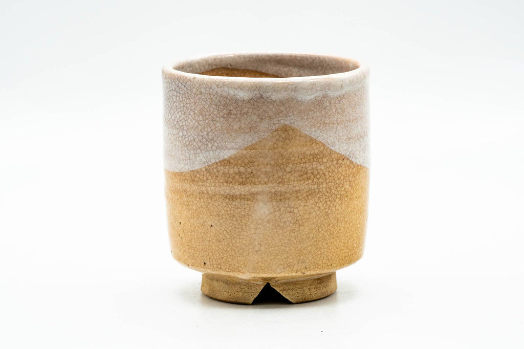 Japanese Teacup - Beige White Glazed Weathered Hagi-yaki Yunomi - 190ml
