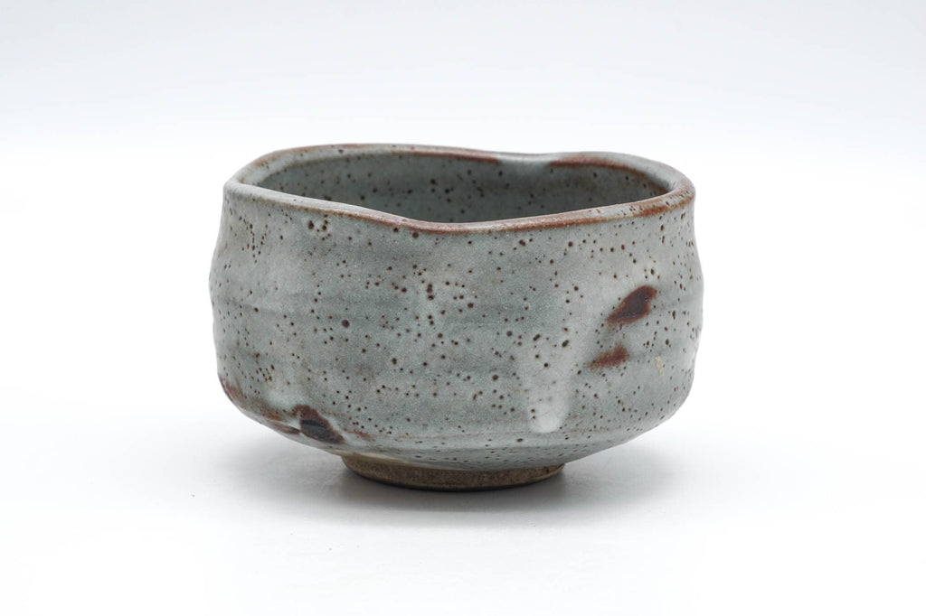 Japanese Matcha Bowl - Abstract Blue Shino Glazed Mino-yaki Chawan - 300ml