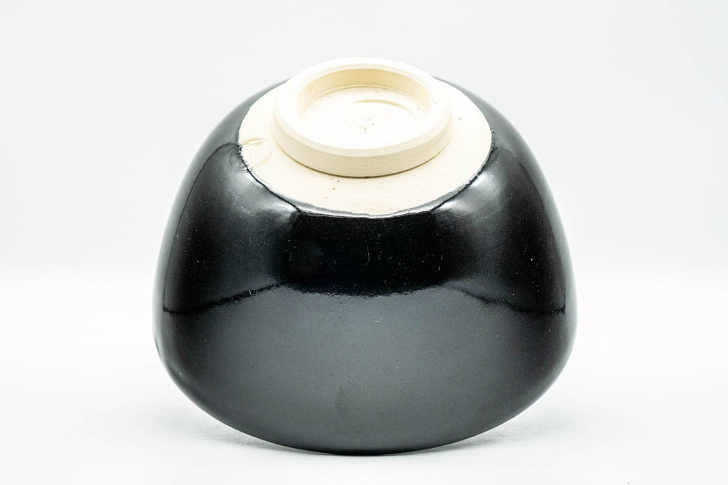 Japanese Matcha Bowl - Azan Tsuji 通次阿山 - Jet Black Gold Bonsai Musicians Kyo-yaki Chawan - 300ml