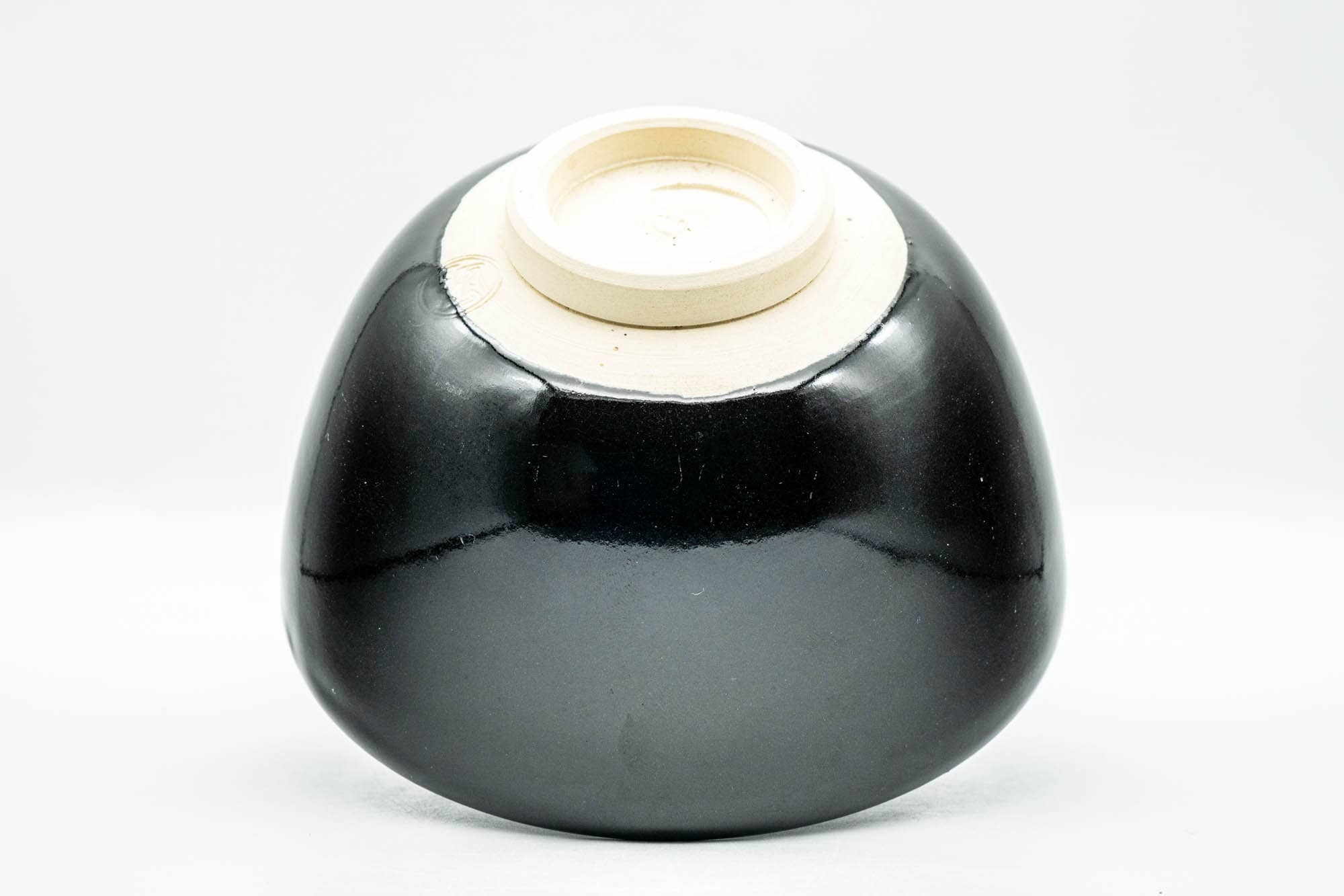Japanese Matcha Bowl - Azan Tsuji 通次阿山 - Jet Black Gold Bonsai Musicians Kyo-yaki Chawan - 300ml