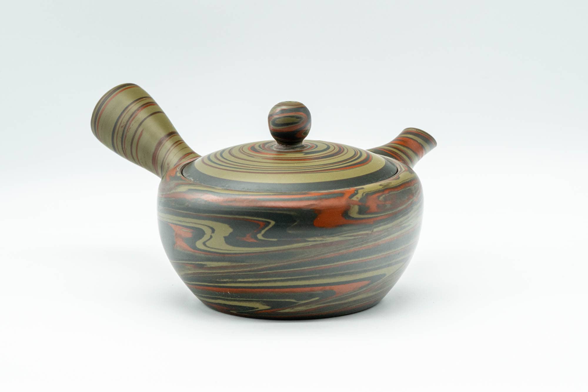 Japanese Kyusu - Nerikomi Tokoname-yaki Debeso Teapot - 250ml