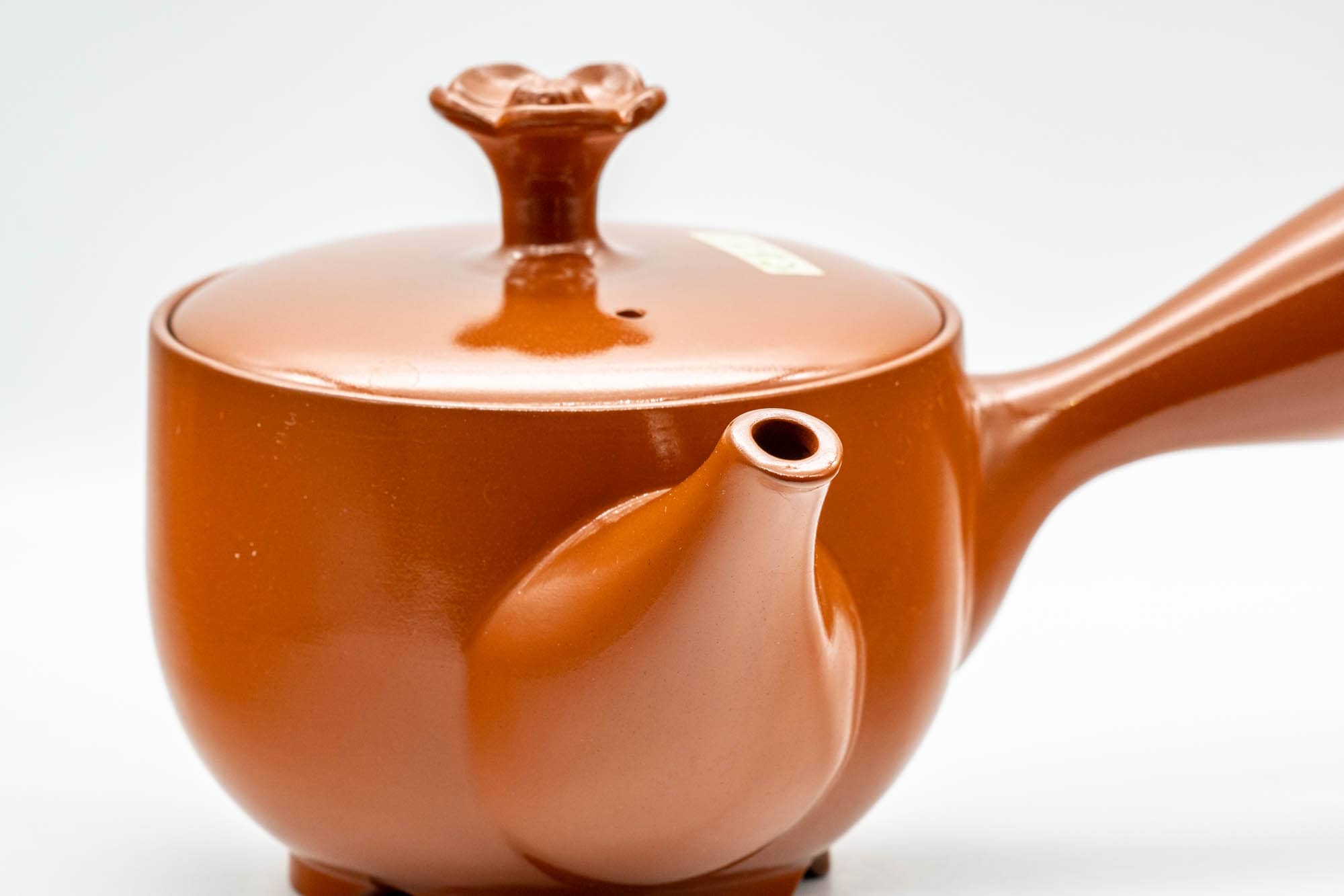 Japanese Kyusu - Flower-shaped Lid Tokoname-yaki Teapot - 380ml