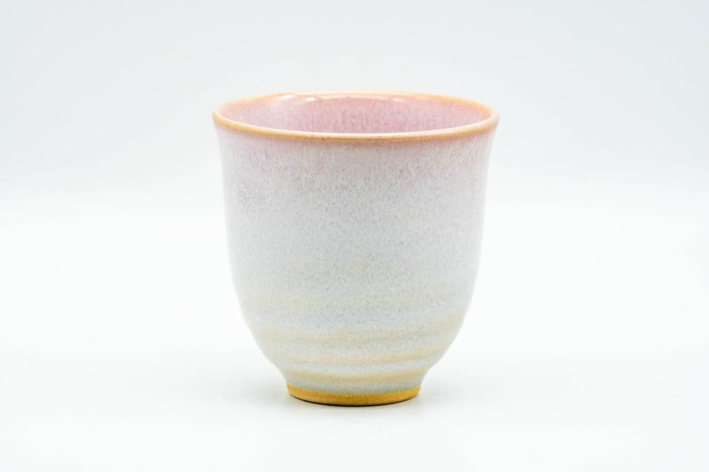 Japanese Teacup - Pink Cerulean Crazed Interior Glaze Yunomi - 115ml