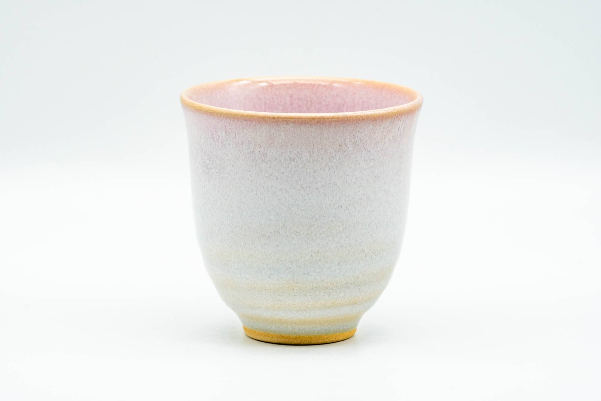 Japanese Teacup - Pink Cerulean Crazed Interior Glaze Yunomi - 115ml