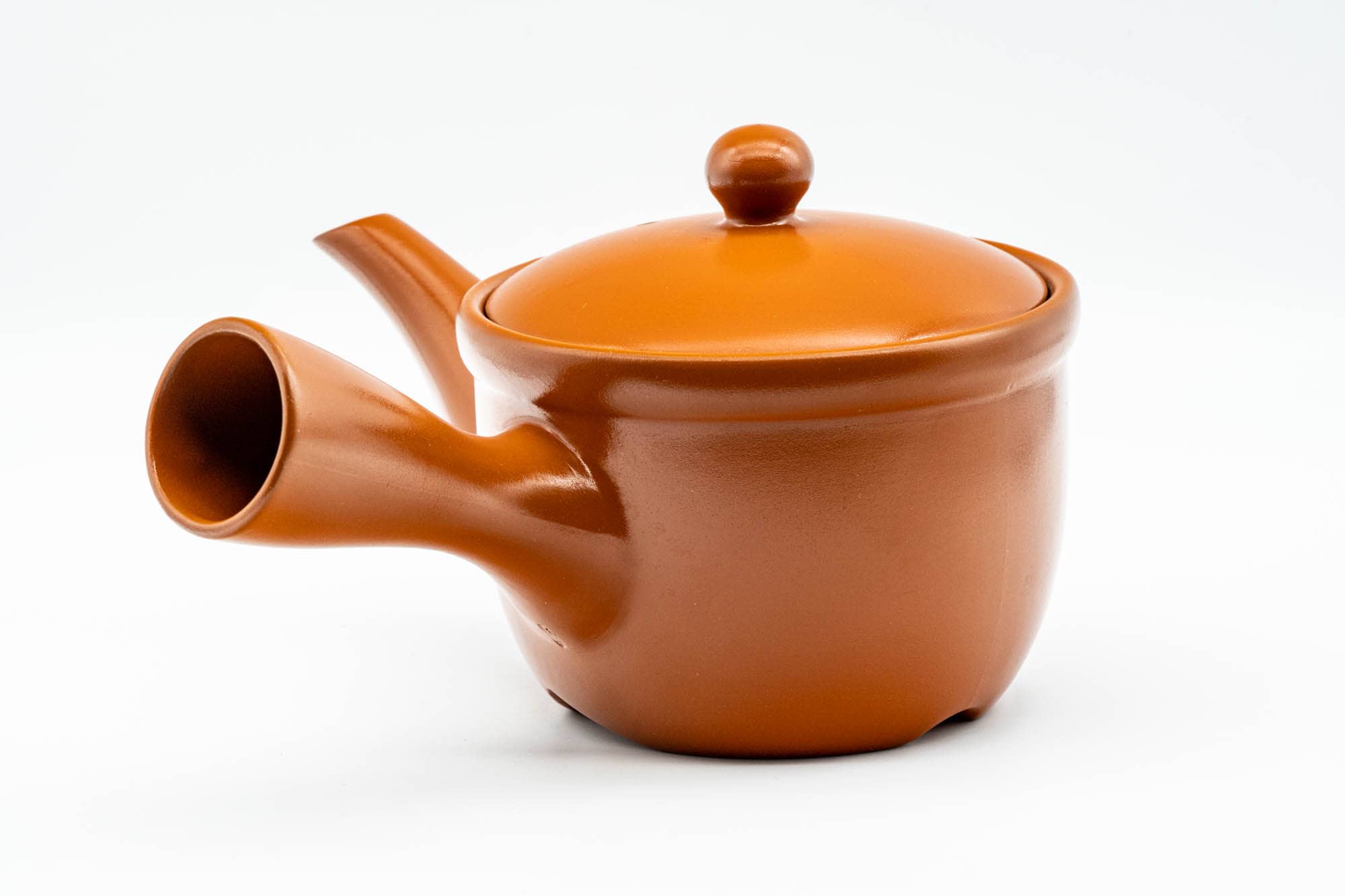 Japanese Kyusu - Red Shudei Tokoname-yaki Mesh Mould-made Teapot - 300ml