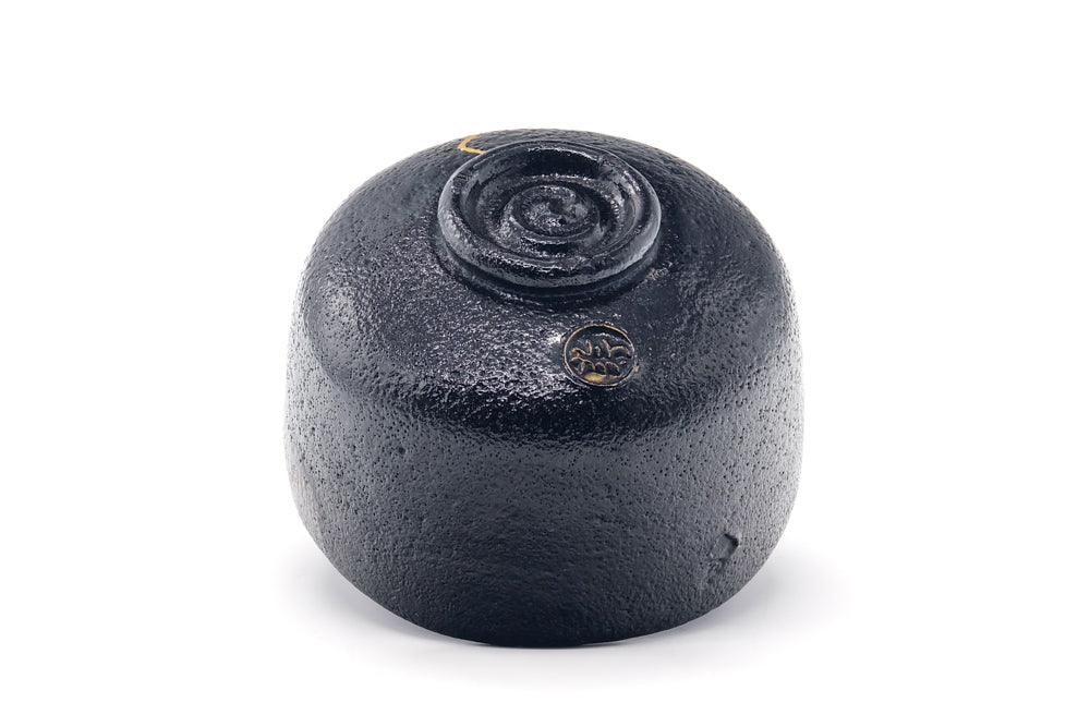 Japanese Matcha Bowl - 大野九行 Ōno Kyūkō - Kintsugi Kuro-Raku Chawan - 400ml