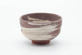 Japanese Matcha Bowl - Magenta Grey White Hakeme Chawan - 400ml
