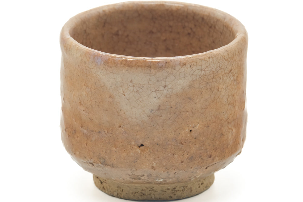 Japanese Teacup - Beige White Drip-Glazed Hagi Yunomi - 80ml